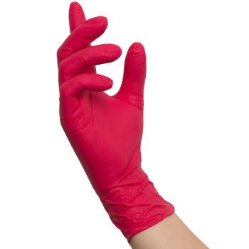 Preview: Nitras Einmalhandschuhe Nitril Red Wave