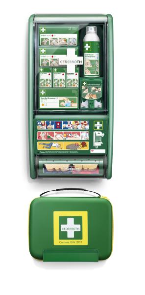 First Aid Station mit Erste-Hilfe-Koffer DIN 13157