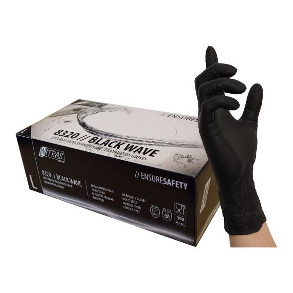 Nitras Einmalhandschuhe Nitril Black Wave