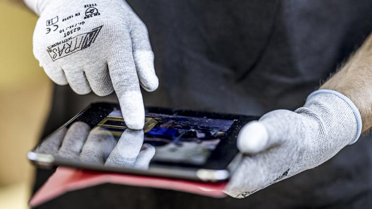 Weiter zum Produkt > ESD Handschuhe aus Nylon-Carbon-Strick